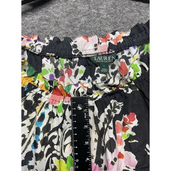 Lauren Ralph Lauren Ordisty Paisley Crepe Blouse Women’s Size Large Peasant Boho - Picture 4 of 6